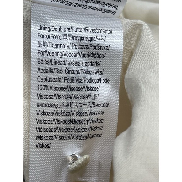 Farm Rio Anthropologie Midi Dress Ivory Puff Sleeve Preppy Retro Boho Small NWT - Picture 15 of 15